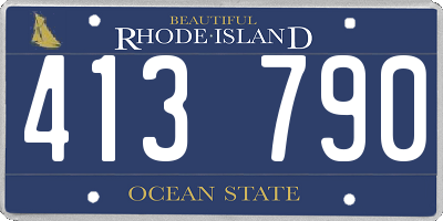 RI license plate 413790