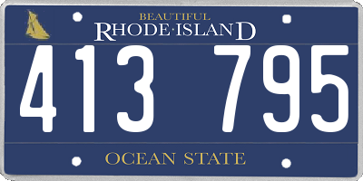 RI license plate 413795