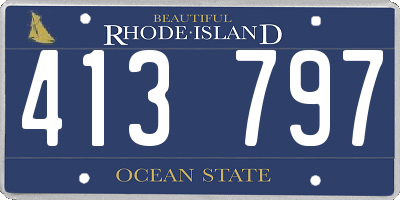 RI license plate 413797