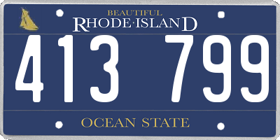 RI license plate 413799