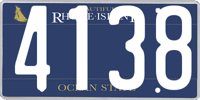 RI license plate 4138