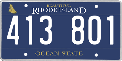 RI license plate 413801