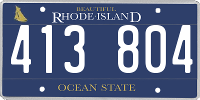 RI license plate 413804