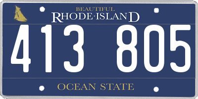 RI license plate 413805