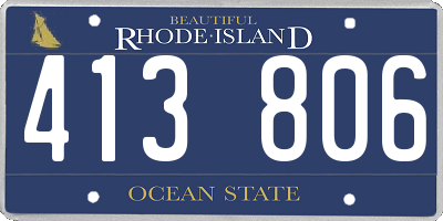 RI license plate 413806