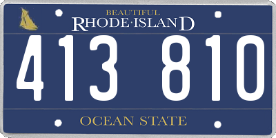 RI license plate 413810
