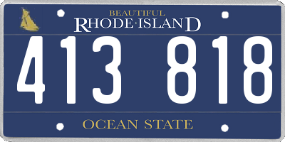 RI license plate 413818