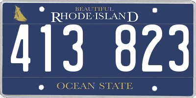 RI license plate 413823