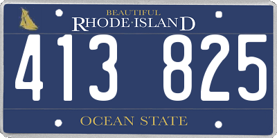 RI license plate 413825