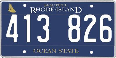 RI license plate 413826