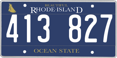 RI license plate 413827