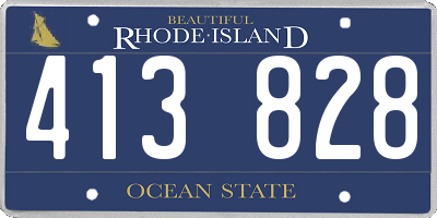 RI license plate 413828