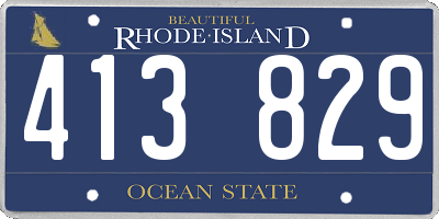RI license plate 413829