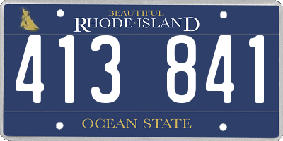 RI license plate 413841