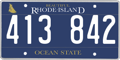 RI license plate 413842