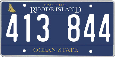 RI license plate 413844