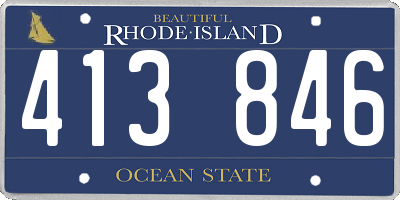 RI license plate 413846