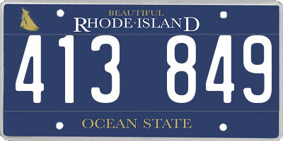 RI license plate 413849