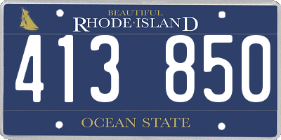 RI license plate 413850