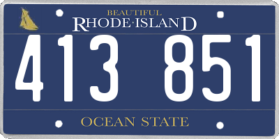 RI license plate 413851