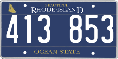 RI license plate 413853