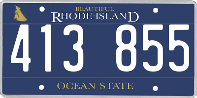 RI license plate 413855