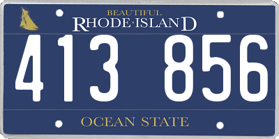 RI license plate 413856