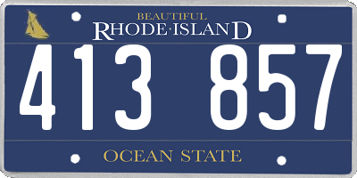 RI license plate 413857