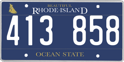 RI license plate 413858