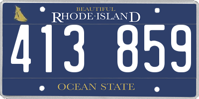 RI license plate 413859
