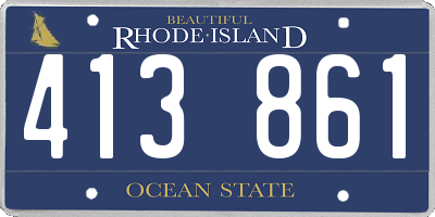 RI license plate 413861
