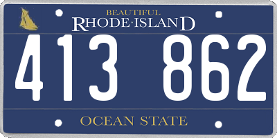 RI license plate 413862
