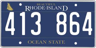 RI license plate 413864
