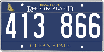 RI license plate 413866