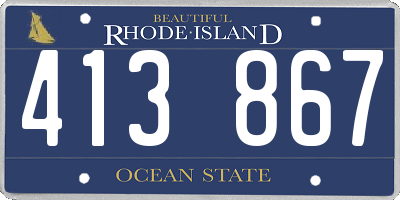 RI license plate 413867