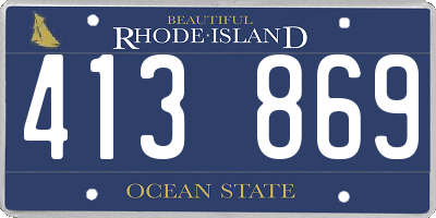 RI license plate 413869