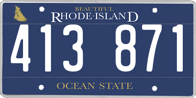RI license plate 413871
