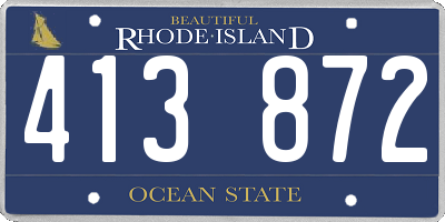 RI license plate 413872
