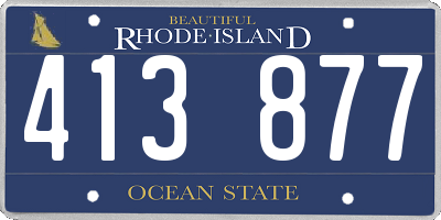 RI license plate 413877