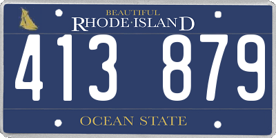 RI license plate 413879
