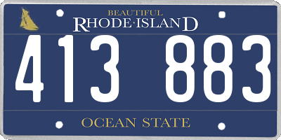 RI license plate 413883
