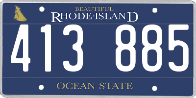 RI license plate 413885