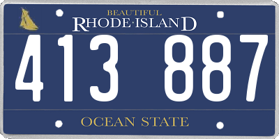 RI license plate 413887