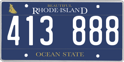 RI license plate 413888