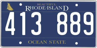 RI license plate 413889