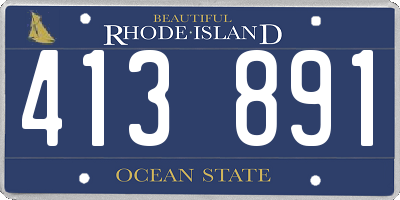 RI license plate 413891