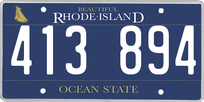 RI license plate 413894