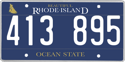 RI license plate 413895
