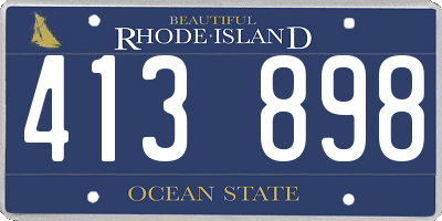 RI license plate 413898