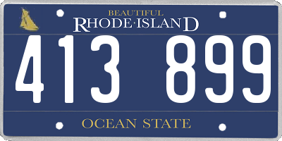 RI license plate 413899